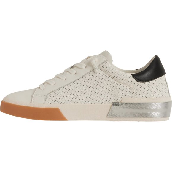 NEW Dolce Vita Zina Court Sneakers - Leather For Women in White Black 257 3S2 - Picture 5 of 10